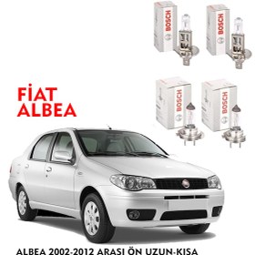 Resim ALBEA 2008 MODEL ÖN UZUN-KISA 4 LÜ FAR AMPÜLÜ TAKIMI BOSCH 