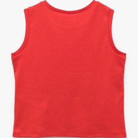 Resim Erkek Bebek Kısa Kollu Pamuklu Ribanalı Bisiklet Yaka Baskılı Atlet 