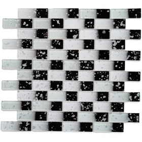Resim MozaiKristaL Mutfak Tezgah Arası 23x73x4mm Kristal Cam Mozaik. ( 1 Kutu = 11 File = 1 M2 Fiyatıdır. ) 