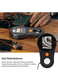 Resim Techtic Dijital Mini El Mikroskobu 2inç Ekran 1080 P 500x 