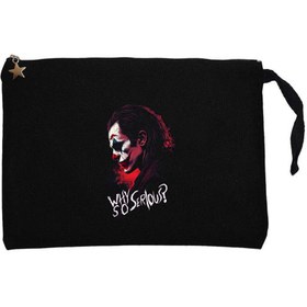 Resim Joker Siyah Clutch Astarlı Cüzdan / El Çantası - Siyah 