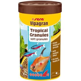 Resim Sera Vipagran Nature Süs Balıkları İçin Granül Temel Balık Yemi 250 ML ( 80 Gr ) 