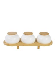 Resim Simple 3'lü Baharat Seti Standlı B5839 Beyaz 