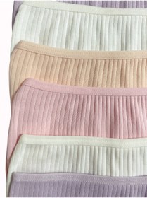 Resim FORMO 6'lı Kız Çocuk Pamuklu Karışık Renkli Fitilli Kaliteli Yumuşak Boxer 