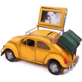 Resim Dekoratif Metal Araba Çerçeveli ve Kumbaralı Hediyelik 