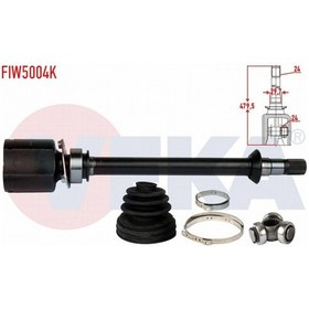 Resim Fıat Doblo 119,223 1.9 Jtd 24x24x30 Uzunluk 479,5 Mm 2001-2010 Aks Kafası Sağ Ön İç 46307543 - 46307678 