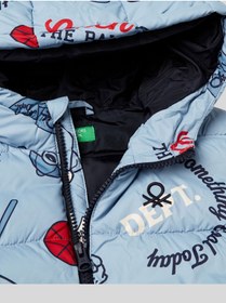 Resim Benetton Erkek Çocuk Baskılı Yelek 1-6 Yaş Mavi 