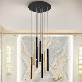 Resim Cristalin Aydınlatma Flute Black@Bronz 