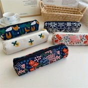 Resim 1 adet Yeni Vintage El İşlemeli Dikiş Stili Seyahat Cüzdanı, Makyaj Kalem Çantası, Küçük Eşyalar, Ofis Malzemesi Depolama Çantası, Ofis, Seyahat, Kişisel Depolama İçin Uygundur 