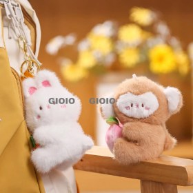 Resim Silver1 Iyi Şanslar Bebek Sevimli Karikatür Peluş Bebek Çanta Kolye Kız Öğrenci Bebek Asılı Anahtar (Yurt Dışından) 