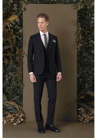 Resim Efor Tk 887 Slim Fit Siyah Klasik Takım Elbise Siyah 