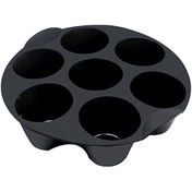Resim RiverWorld River World 7 Adet Gözü Olan Cupcake Ve Çörekler Için Airfryer Fırın Silikon Pişirme Kabı 