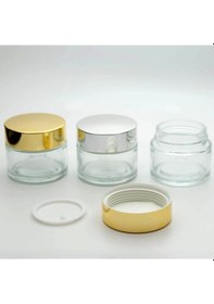 Resim Boş Krem Kavanozu 100 Ml 10 Adet Boş Şeffaf Sarı Kapaklı Kutu 