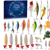 Resim 2023 Balık Avı Advent Takvimi Noel Geri Sayımı, 24 Günlük Balık Yemi Noel Takvimi, Balık Tutkunları, Eş, Arkadaş İçin Hediyeler, Teşekkürler 