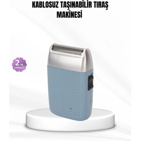 Resim Renklime Taşınabilir Şarjlı Tıraş Makinesi - Kuru Kullanım, Özel Sakal Başlıkları 