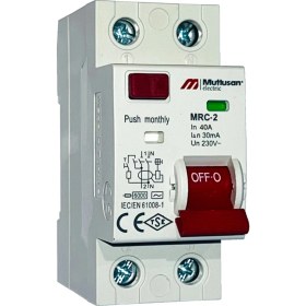 Resim Mutlusan MRC06-203040 2p 6ka Ac 40A 30MA Kaçak Akım Koruma Rölesi 