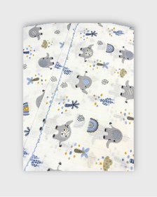 Resim İcon Misim 100% Pamuk Muslin Bebek Battaniye - 75×85 cm, Otantik Fil Desenli & Kenarı Oyalı 
