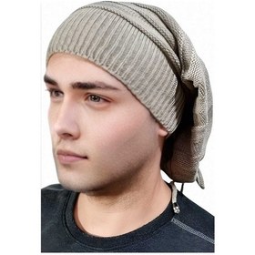 Resim Uniquetrenders 2'li Erkek Kışlık Triko Örgü Bere Ve Boyunluk Camel-gri 