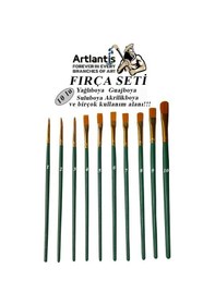 Resim Fırça Seti 10 Lu Resim Fırçası 1 Paket Suluboya Akrilik Boya Guaj Boya Yağlı Boya Fırca Seti Kesik 