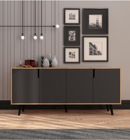 Resim Latina Modern Konsol 180 Cm Safir Meşe - Antrasit 