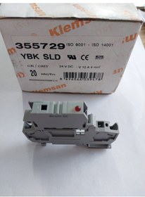 Resim Klemsan 4mm2, 24V DC kollu tip sigortalı, ledli klemens(5x20-25) 