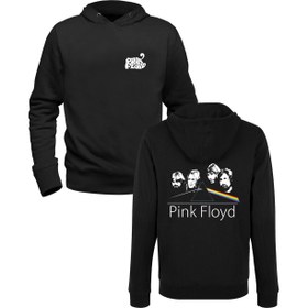 Resim Pink Floyd Baskılı Siyah Ön Arka Baskılı Çocuk Sweatshirt 