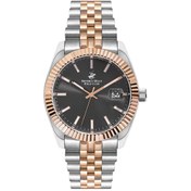 Resim Beverly Hills Polo Club BP3018X.560 Erkek Kol Saati | 41 mm Silver-Rose Gold Çelik, Siyah Kadran 