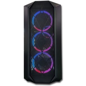 Resim Lunatic Orkinos Mesh Panel Dikey Ekran Kartı Takılabilen 4 RGB Fanlı mATX Bilgisayar Kasası 