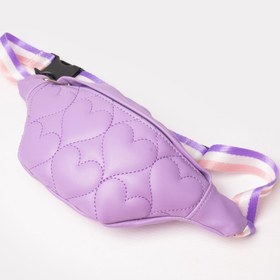 Resim ICONE BAG Icone Çocuk Kalp Kapitone Detaylı Bel Çantası Lila 