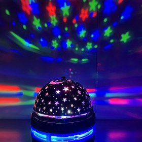 Resim 1 Adet Renk Değiştiren Yıldızlı Gökyüzü/Su Dalgası Projeksiyonlu LED Gece Lambası, Çevrelenebilir Sihirli Top, RGB Ay Galaksi Projektörlü Oda Aydınlatması - Halloween ve Noel Ev & Od 