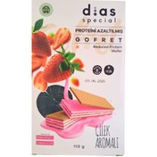 Resim DİAS SPECİAL Düşük Proteinli Çilekli Gofret 110g 