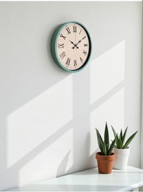 Resim 36 Cm Turkuaz Roma Rakamlı Duvar Saati Çok Renkli 