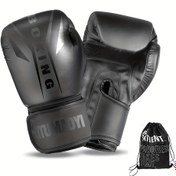 Resim Çeşitli Boyutlar (10oz-16oz) Suni Deri, Erkek ve Kadınlar için Profesyonel Yetişkin Boks Eldivenleri, Muay Thai Sparring Dövüş Eldivenleri, Dayanıklı MMA Eğitim Yumruk Torbası Eldivenleri, Ayarlanabilir Kayış Kapatma, Eğitim, Sparring ve Spor Salonu Kullanımı için İdeal 