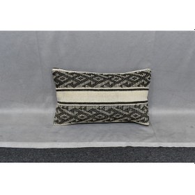 Resim Zehra Abla Halı Yeni El Dokuma Dekoratif Lumbar Kilim Kırlent Yastık Kılıfı 6580 Çok Renkli 