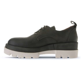 Resim Bueno Shoes Haki Koyu Nubuk Kadın Dolgu Topuklu Ayakkabı 01wv2903 