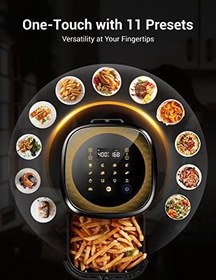 Resim Ultenic K10 Airfryer, Fritöz, 5 Litre XL, 1500 W, Siyah 