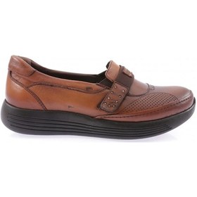 Resim Dgn 1035-23y Kadin Dolgu Taban Cirtli Comfort Ayakkabi 1035-1506-R1755 Taba 