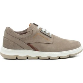 Resim Tuna Hakiki Nubuk Deri Bej Casual Spor Erkek Ayakkabı - Eva Taban - 252291 