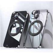 Resim İphone Uyumlu 14 Plus Elektroliz Kaplama 360 Derece Dirsek Magsafe Manyetik Telefon Kılıfı 
