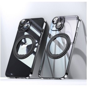 Resim İphone Uyumlu 14 Plus Elektroliz Kaplama 360 Derece Dirsek Magsafe Manyetik Telefon Kılıfı 
