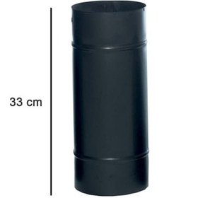 Resim Emaye Soba Borusu Siyah Mat 33 Cm 