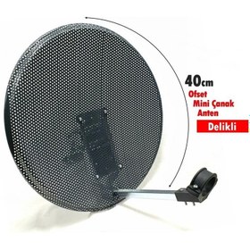 Resim 40 cm Delikli Mini Çanak Anten + Next Tekli Lnb 