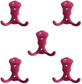 Resim EYM 5 Adet Plastik Pembe Mobilya Dolap Askı Portmanto Askısı 