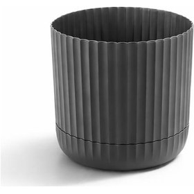 Resim Omnipazar Krs-262 Zeraf Dekoratif Tabaklı Saksı Takımı 2.6 Litre No:2 Antrasit 116 