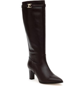 Resim Pierre Cardin Kahverengi Topuklu Deri Çizme 50295564-VR029 