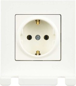 Resim Eqona Pratik Fiş Tutucu Topraklı Priz, Fildişi Beyazı 