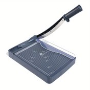 Resim Ofis Kâğıt Kesici Makas, Hassas Bıçaklar 1 adet, PVC Taban, 16 Sayfa Kapasiteli, Karton, Fotoğraflar, Etiketler, El Sanatları Kağıdı için İdeal - Güvenlik Kalkanlı Ofis Kâğıt Kesme Makası 