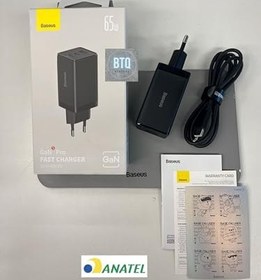 Resim Baseus GaN5 Pro 65W Şarj Cihazı Siyah 