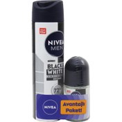 Resim Nivea Men Black & White Invisible Erkek Deodorant Sprey 150 ml + Roll-On 25 ml 