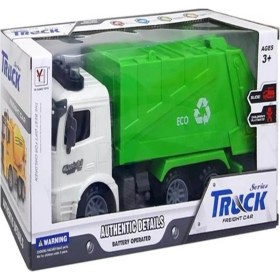 Resim Kutulu Sesli Işıklı Sürtmeli Çöp Kamyonu 98-614A 